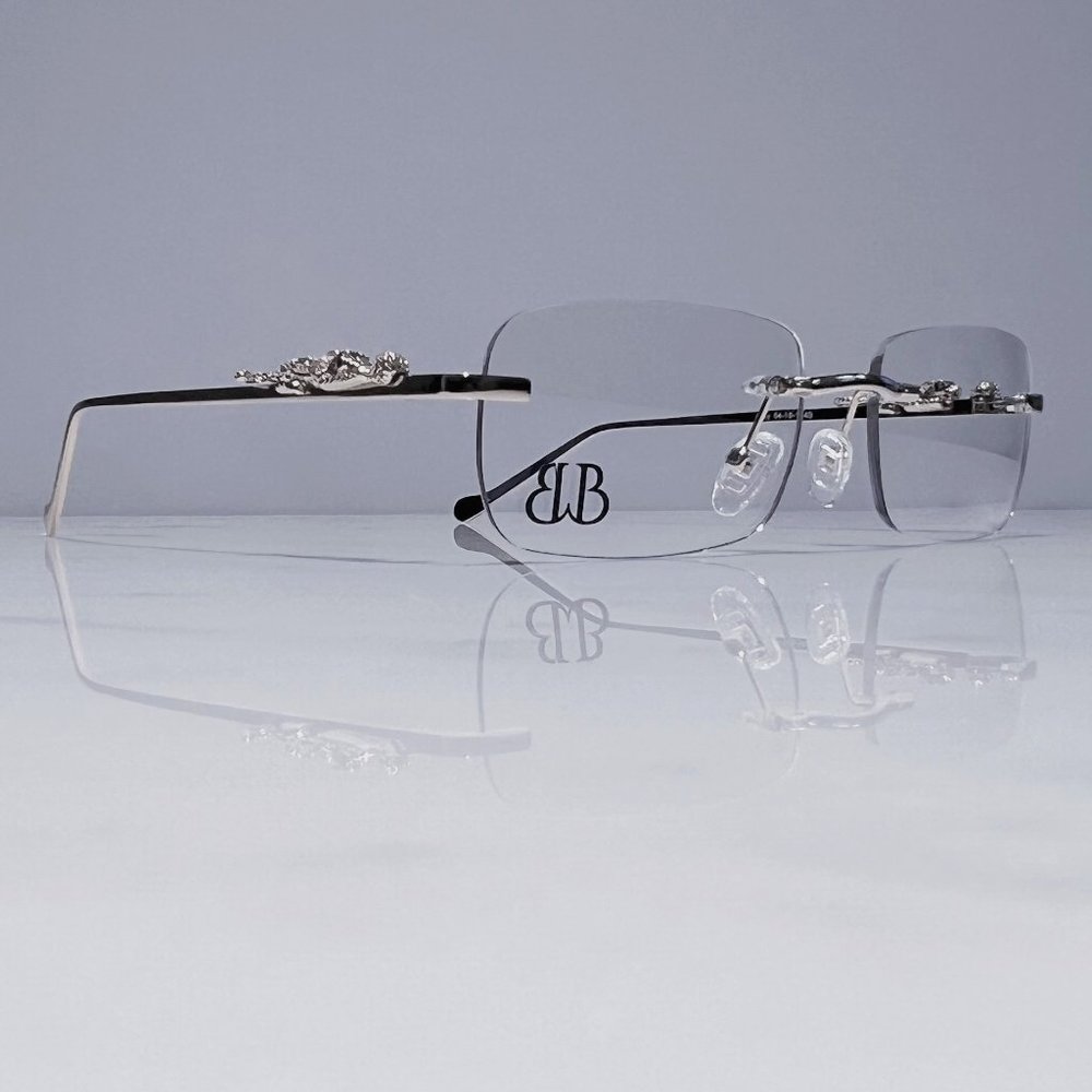 Braglia White Gold Glasses Sunglasses Eyeglasses Frames